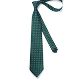 Plaid Tie Handkerchief Set - GREEN 