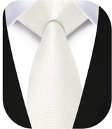 Solid 2.4' Skinny Formal Tie - WHITE