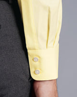 Men's Dress Shirt with Pocket - LIGHT YELLOW