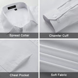 Men's Dress Shirt with Pocket - WHITE