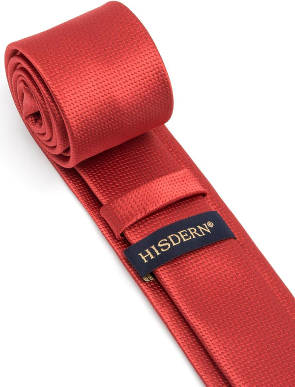 Solid 2.4' Skinny Formal Tie - RED