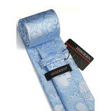 Paisley Tie Handkerchief Set - C-LIGHT BLUE2