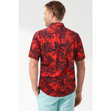 Hawaiian Tropical Shirts with Pocket - G-RED 