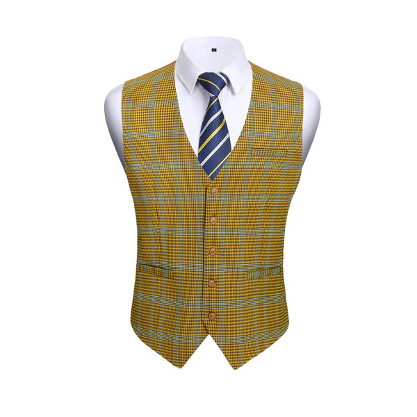 Yellow on sale check waistcoat