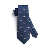 Pattern Tie Handkerchief Set - NAVY BLUE 