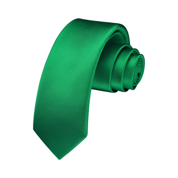 Solid 2.17'' Skinny Formal Tie - C2-FOREST GREEN 
