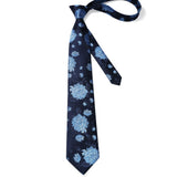 Floral 3.4 inch Tie Handkerchief Set - 10-BLUE 