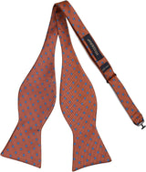 Polka Dots Bow Tie & Pocket Square - 02-ORANGE/BLUE