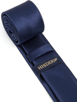 Solid 2.4' Skinny Formal Tie - NAVY BLUE