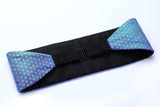 Floral Cummerbund Bow Tie Pocket Square Set - NAVY BLUE/YELLOW 