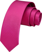 Solid 2.4' Skinny Formal Tie - A-HOT PINK