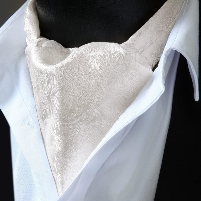 Floral Ascot Handkerchief Set - BEIGE