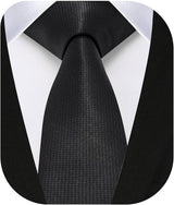 Solid 2.4' Skinny Formal Tie - BLACK