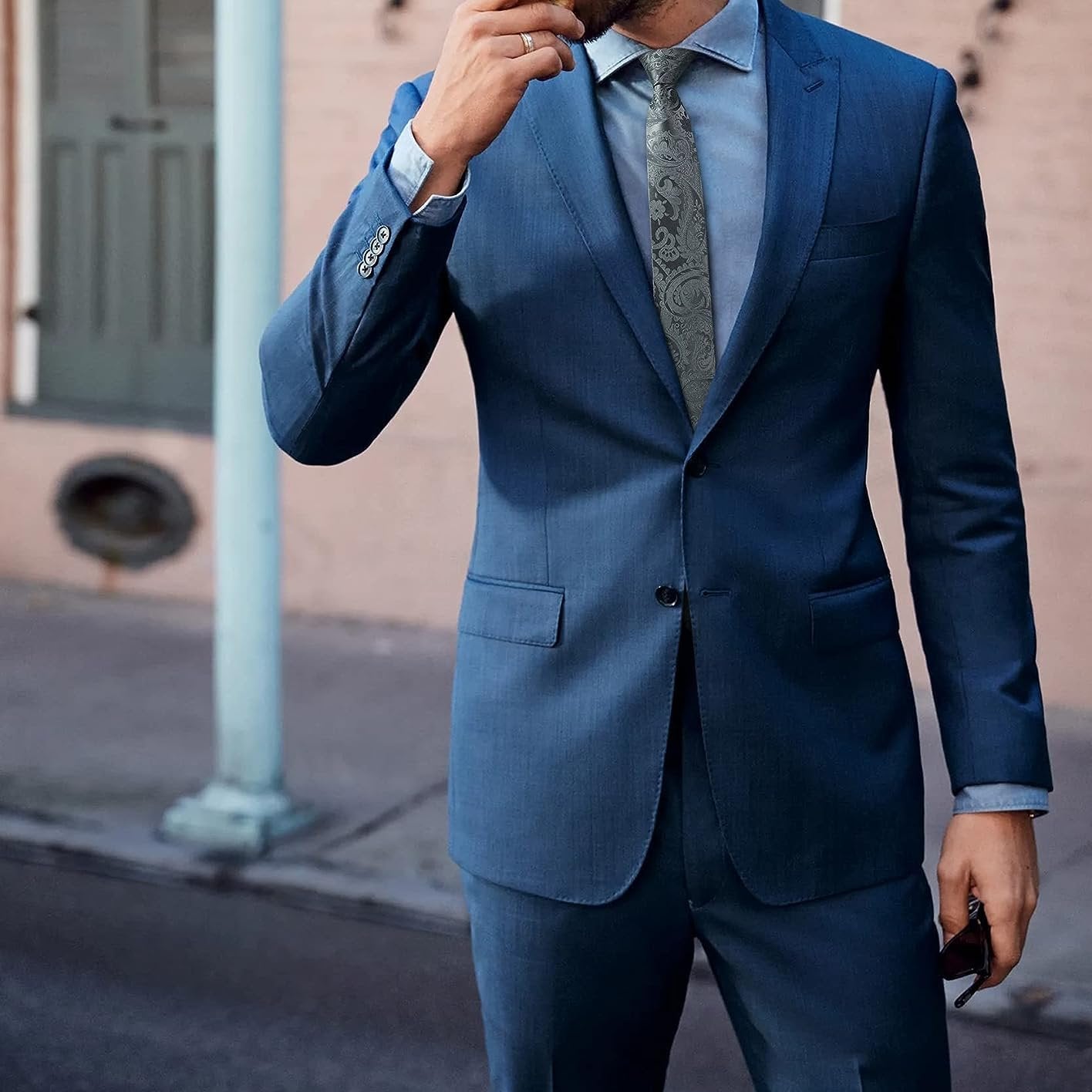 Paisley 2.17' Skinny Formal Tie - B- GREY