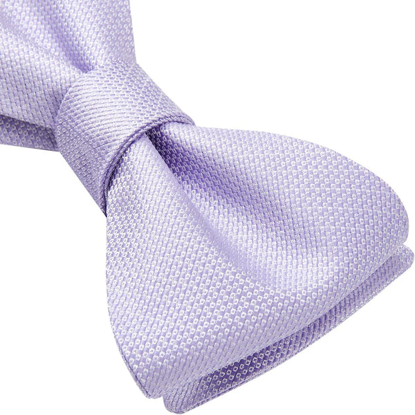 Houndstooth Bow Tie & Pocket Square - 02-PURPLE