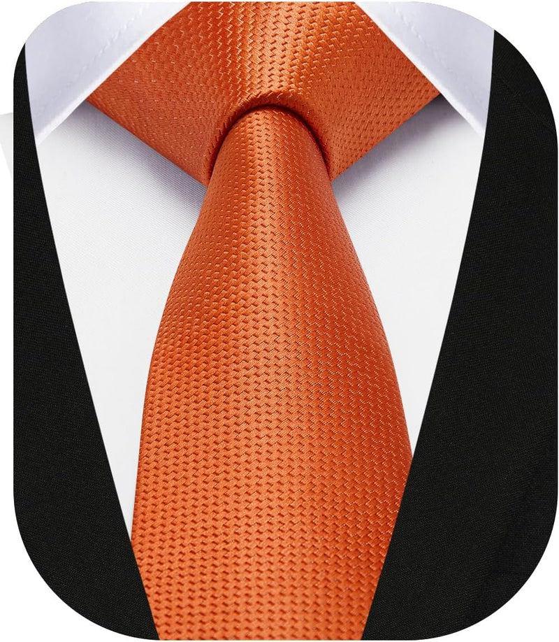 Solid 2.4' Skinny Formal Tie - ORANGE-02