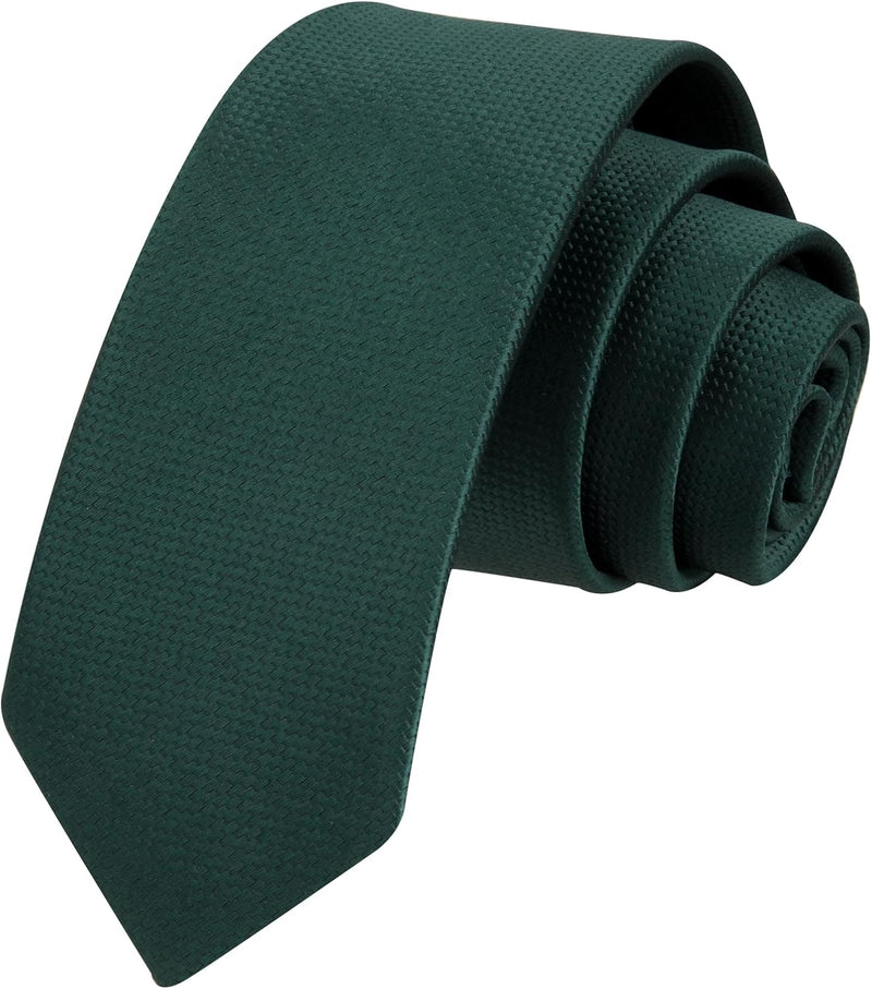 Solid 2.4' Skinny Formal Tie - DARK GREEN