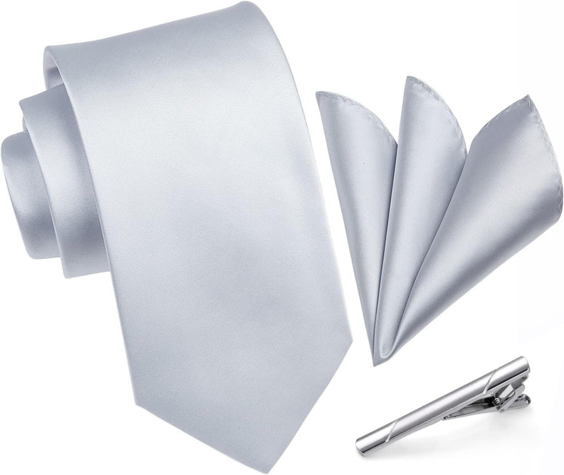 Solid Tie Handkerchief Clip - 03 SILVER