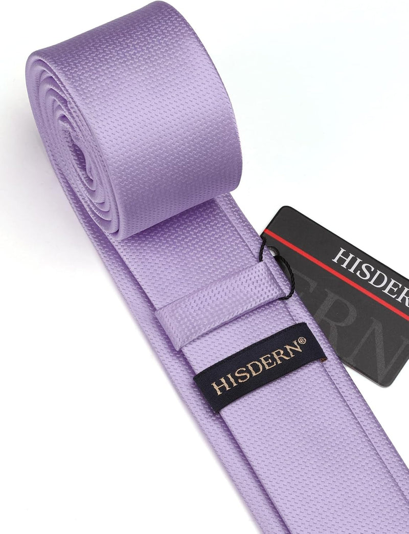 Solid 2.4' Skinny Formal Tie - LIGHT PURPLE-01