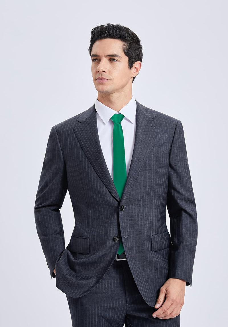 Solid 2.4' Skinny Formal Tie - GREEN