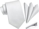 Polka Dot Tie Handkerchief Clip - 12 WHITE