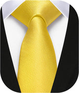 Solid 2.4' Skinny Formal Tie - B-YELLOW-01