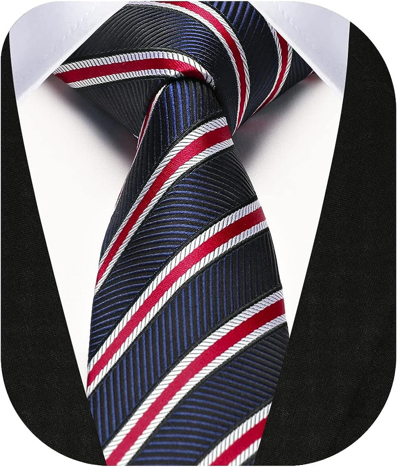 Stripe 2.17' Skinny Formal Tie - C- RED 