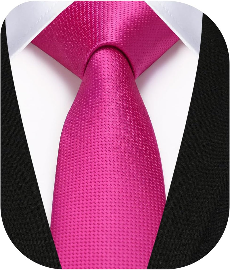 Solid 2.4' Skinny Formal Tie - A-HOT PINK