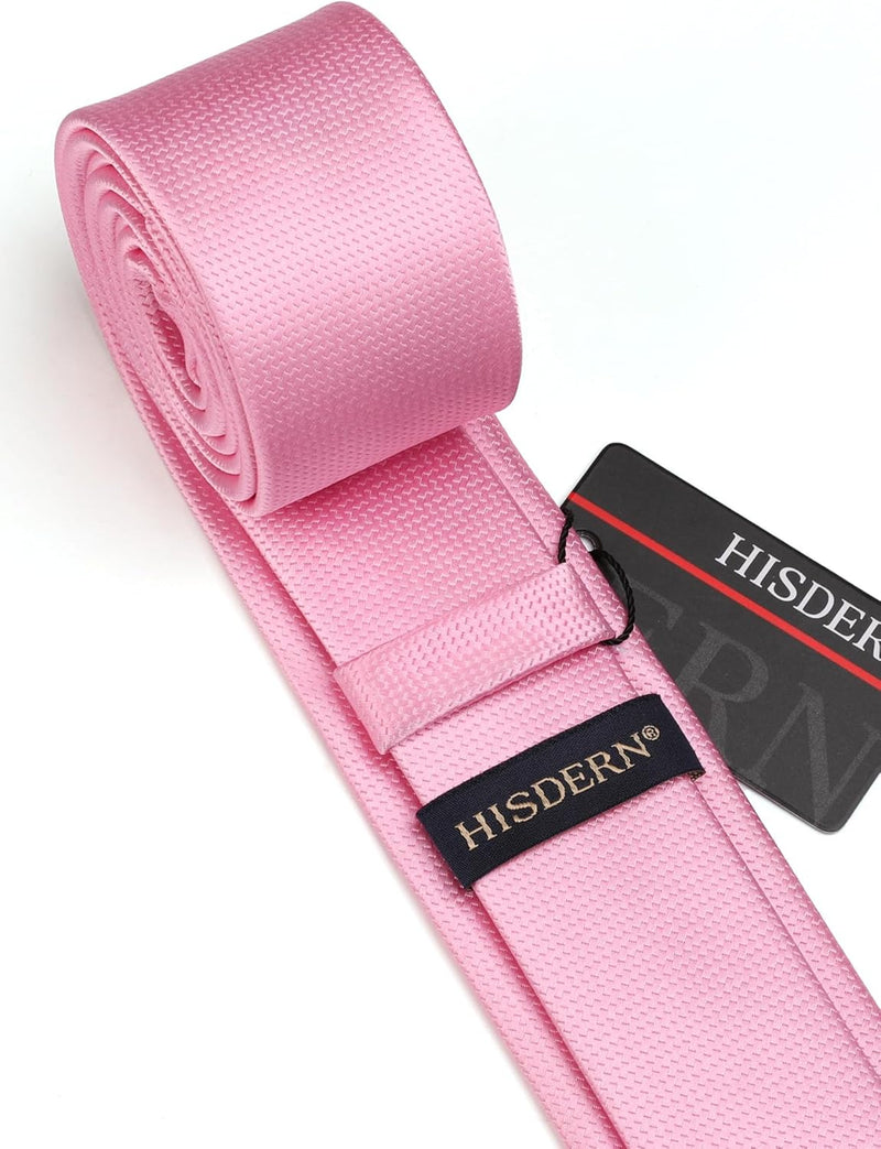 Solid 2.4' Skinny Formal Tie - D-PINK-01