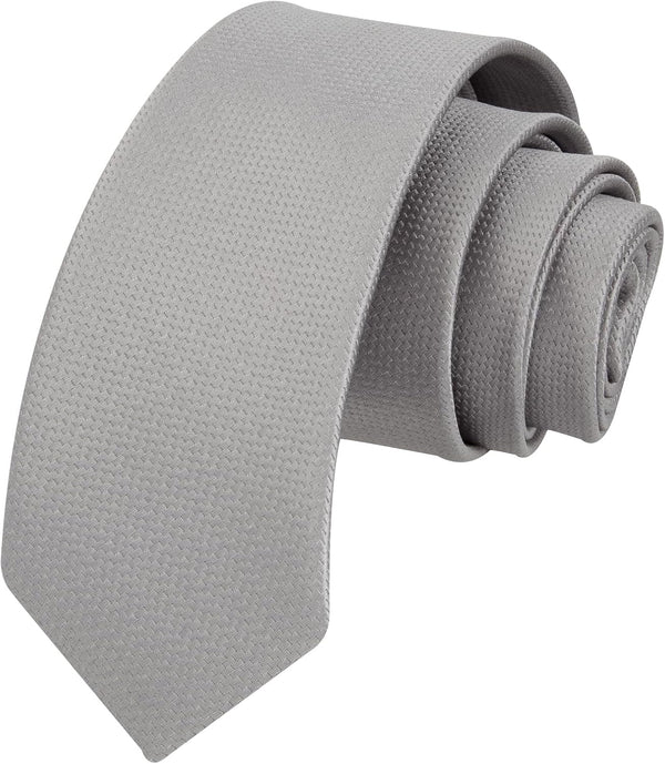 Solid 2.4' Skinny Formal Tie - GREY