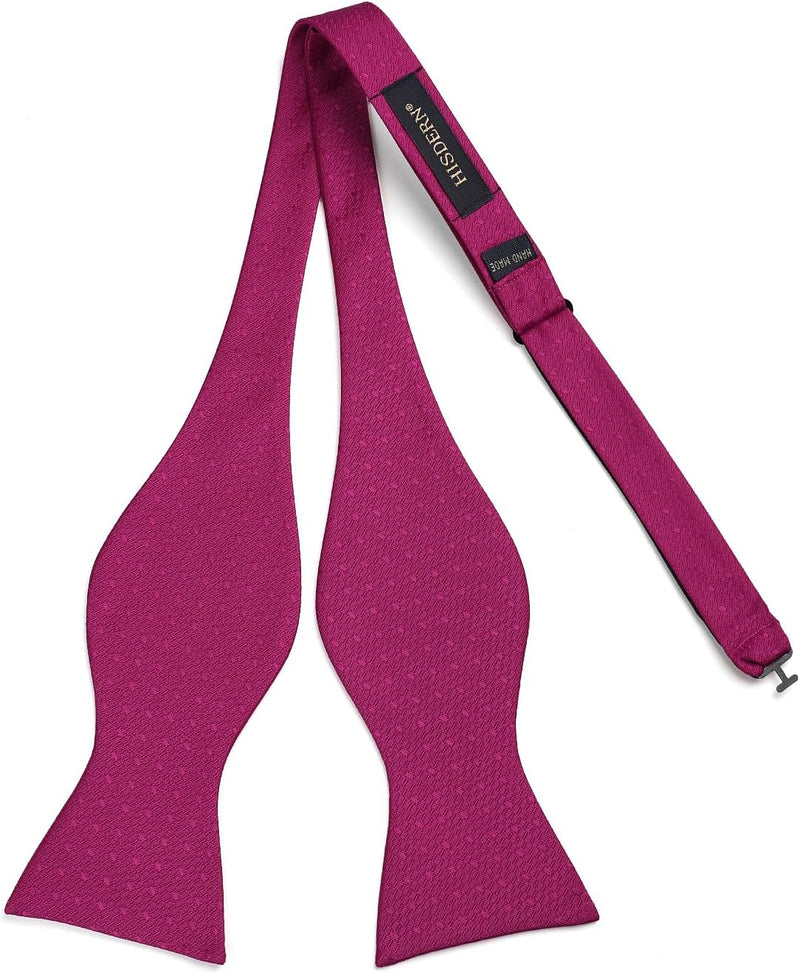 Polka Dots Bow Tie & Pocket Square - HOT PINK