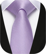 Solid 2.4' Skinny Formal Tie - LIGHT PURPLE-01