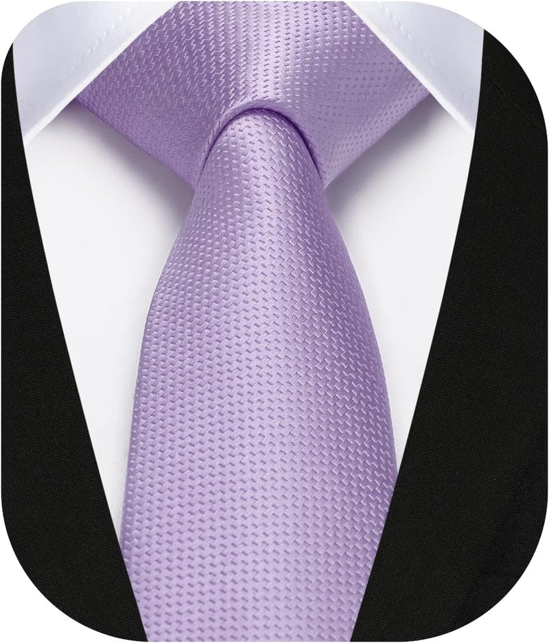 Solid 2.4' Skinny Formal Tie - LIGHT PURPLE-01