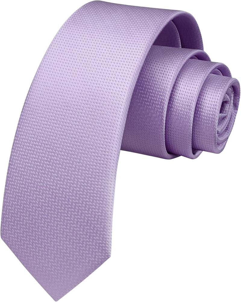 Solid 2.4' Skinny Formal Tie - LIGHT PURPLE-01