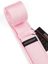 Solid 2.4' Skinny Formal Tie - B-BABY PINK-01