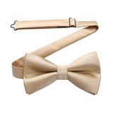 Solid Pre-Tied Bow Tie - 02-CHAMPAGNE