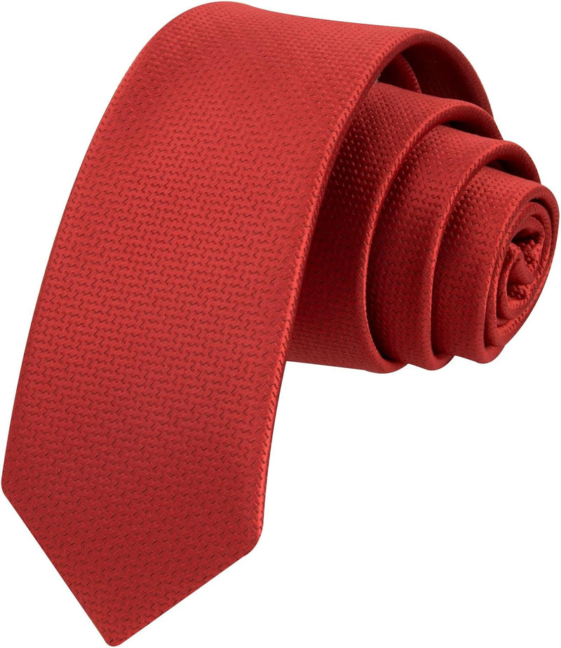 Solid 2.4' Skinny Formal Tie - RED