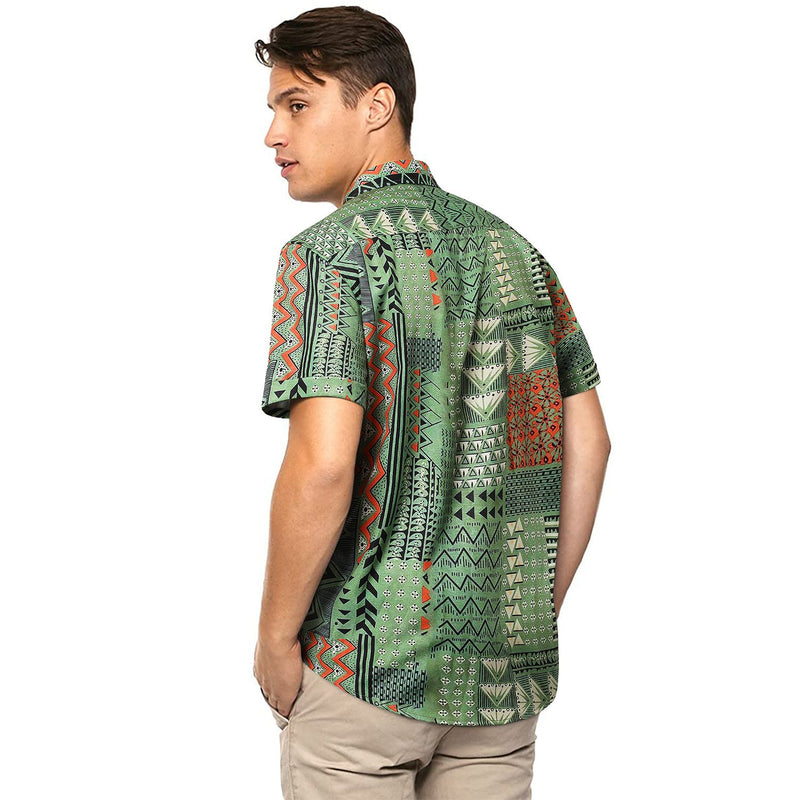 Summer Hawaiian Shirts with Pocket - 01-GREEN