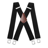 Thick Trouser 2 inch Adjustable Suspender - BLACK-2 