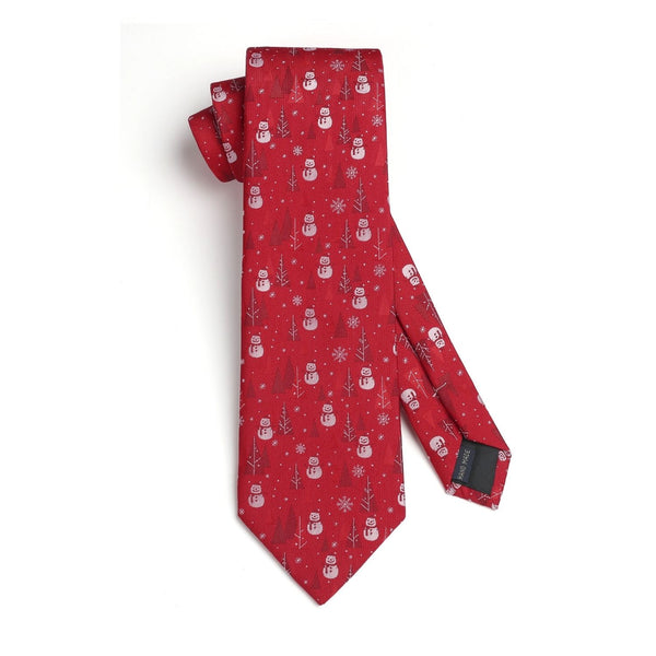 Christmas Tie Handkerchief Set - B-2 RED