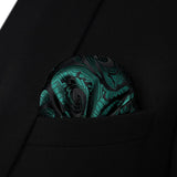 Paisley Bow Tie & Pocket Square - TEAL-4 