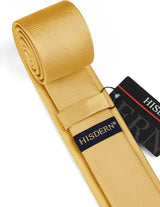 Solid 2.4' Skinny Formal Tie - GOLD-01