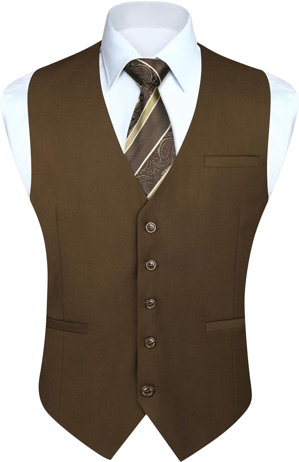 Formal Suit Vest - Z1 - BROWN-NEW1