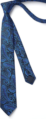 Paisley 2.17' Skinny Formal Tie - B- BLUE 