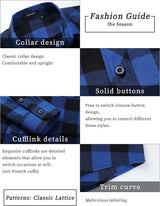Men's Long Sleeve Plaid Shirt - BLACK/BLUE 