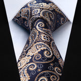 Paisley Tie Handkerchief Set - GOLD/BLUE