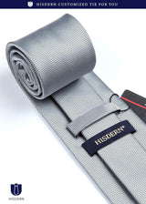 Plaid Tie Handkerchief Clip - 08 GREY