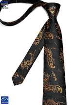 Floral Tie Handkerchief Set - GOLD