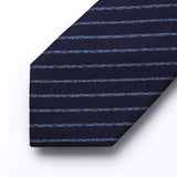 Hisdern Navy Blue Striped Wedding Accessories Set