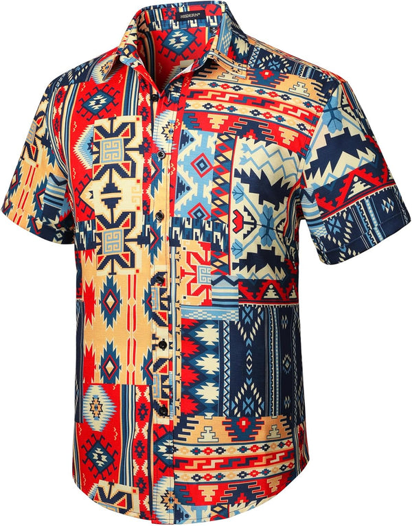 Funky Hawaiian Shirts with Pocket - COLORFUL